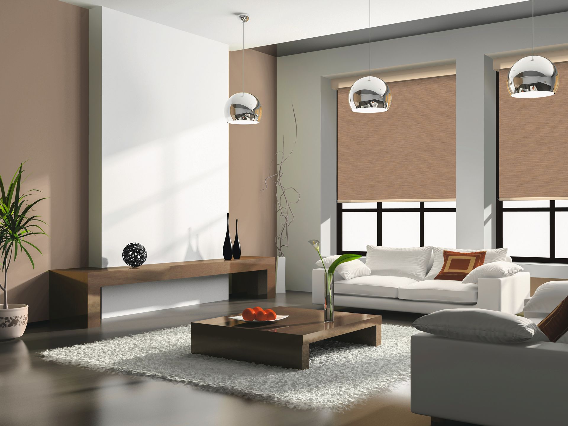 Buitenzonwering met horizontale lamellen aan moderne woning